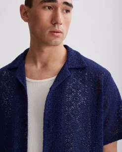 Canty Cotton Mesh Short Sleeve Shirt