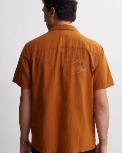 Canty Sz Embroidered Gauze Short Sleeve Shirt