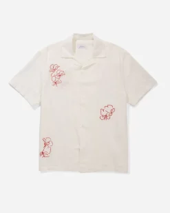 Canty Sz Embroidered Gauze Short Sleeve Shirt