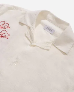Canty Sz Embroidered Gauze Short Sleeve Shirt