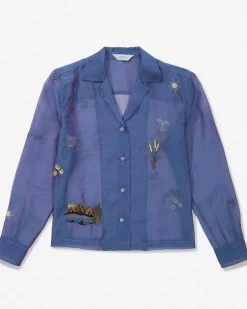 Crys Sheer Embroidered Shirt