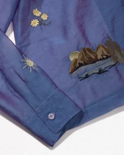 Crys Sheer Embroidered Shirt