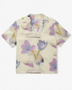 Dani Lagoon Blooms Camp Collar Short Sleeve Shirt