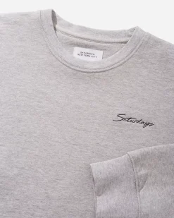 Essex Script Embroidered Crew