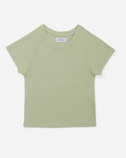 Raglan Rib Fitted Short Sleeve Tee