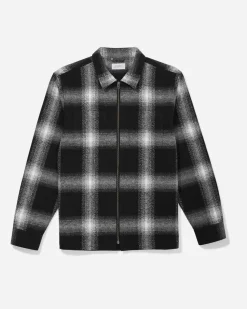 Ryan Zip Front Plaid Flannel Shirt