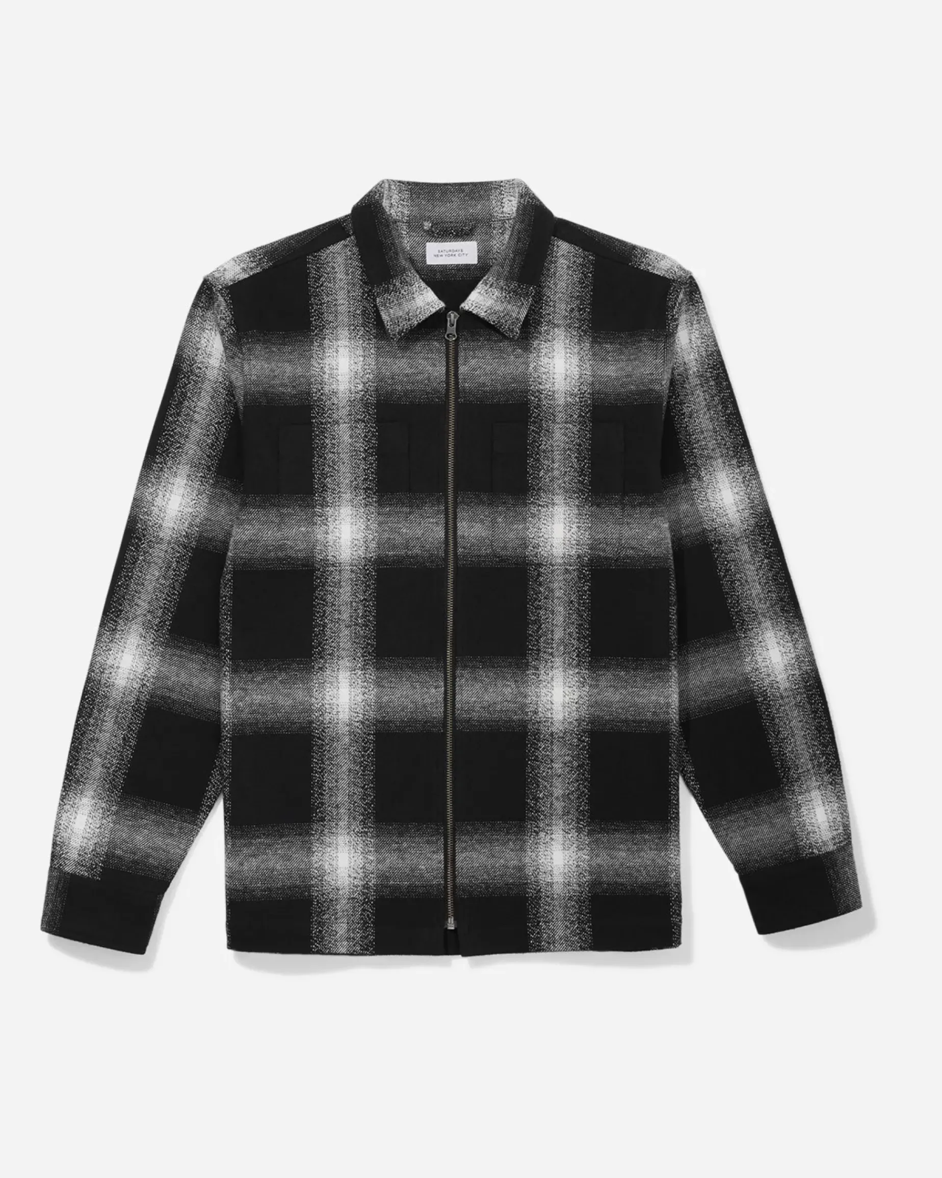 Ryan Zip Front Plaid Flannel Shirt