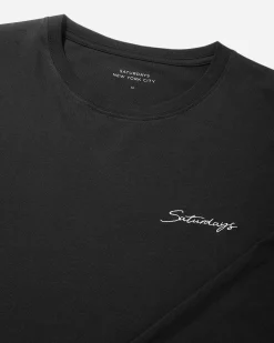 Script Embroidered Standard Long Sleeve Tee