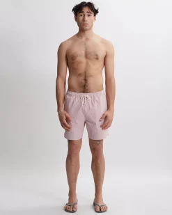 Timothy Seersucker Stripe Swim Short